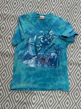 Vintage Disney Blizzard Beach Tie Dye T shirt single stitch 90s Size M Rare